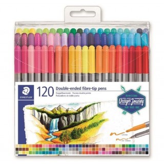 ESTOJO 120 MARCADORES  STAEDTLER DUPLA PONTA CORES SORTIDAS ESTOJO 120 MARCADORES  STAEDTLER DUPLA PONTA CORES SORTIDAS